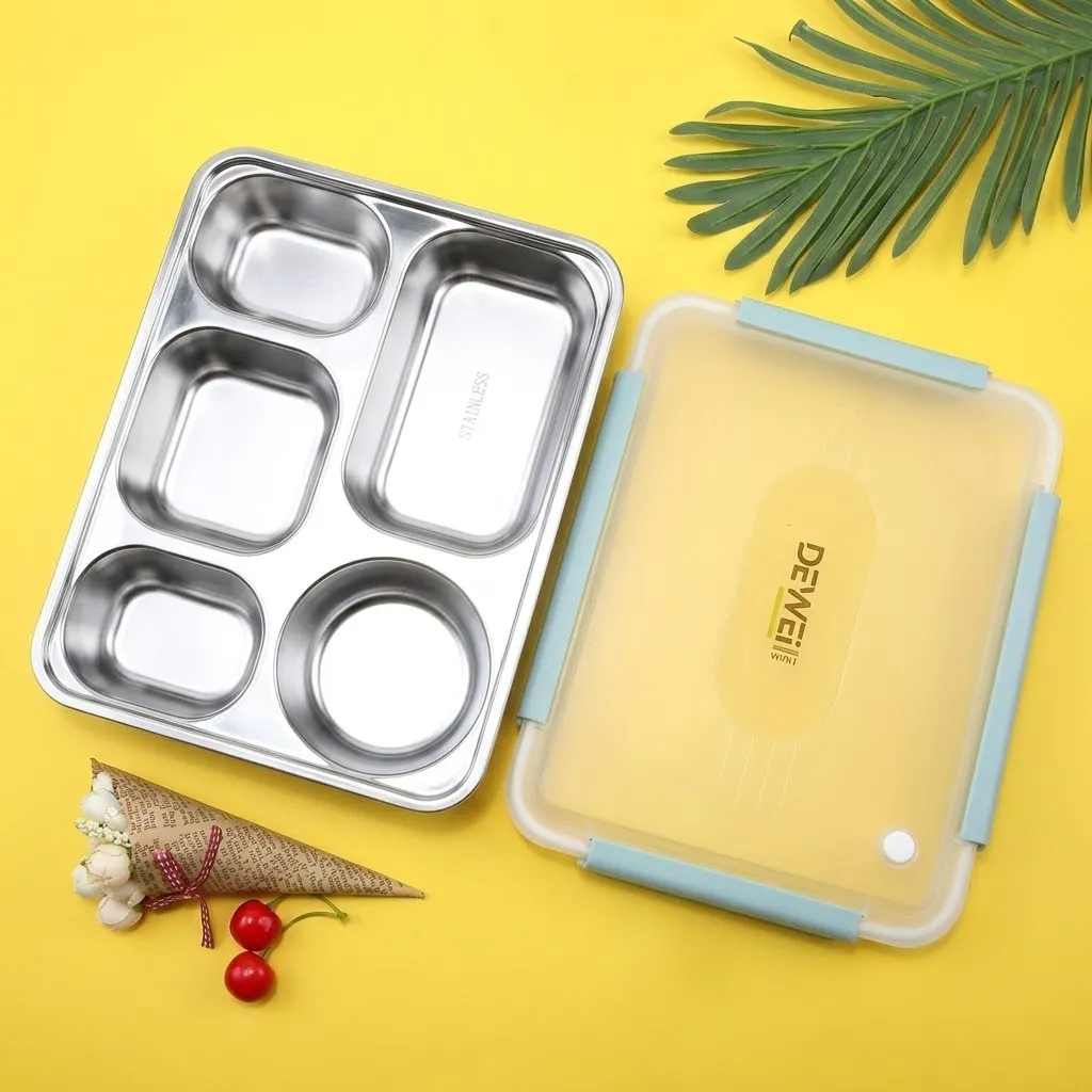 Bento-Lunchboxen Großhandel | Lieferant für Edelstahl-Lebensmittelbehälter mit 5 Fächern