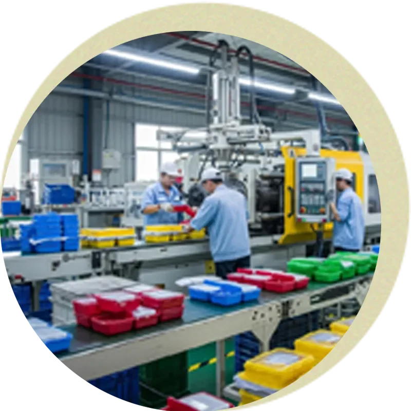 Custom food storage container mass production